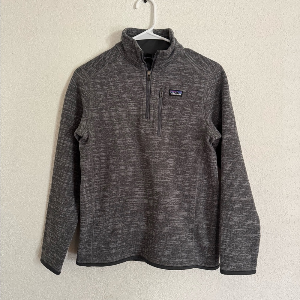 Patagonia Better Sweater Youth XL Charcoal 1/4 Zip-Up